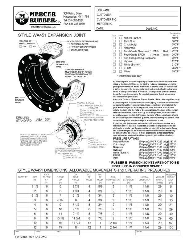 Style WA451 - Submittal