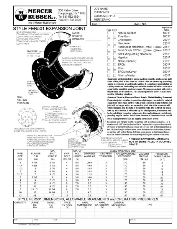 Style FER500 - Submittal