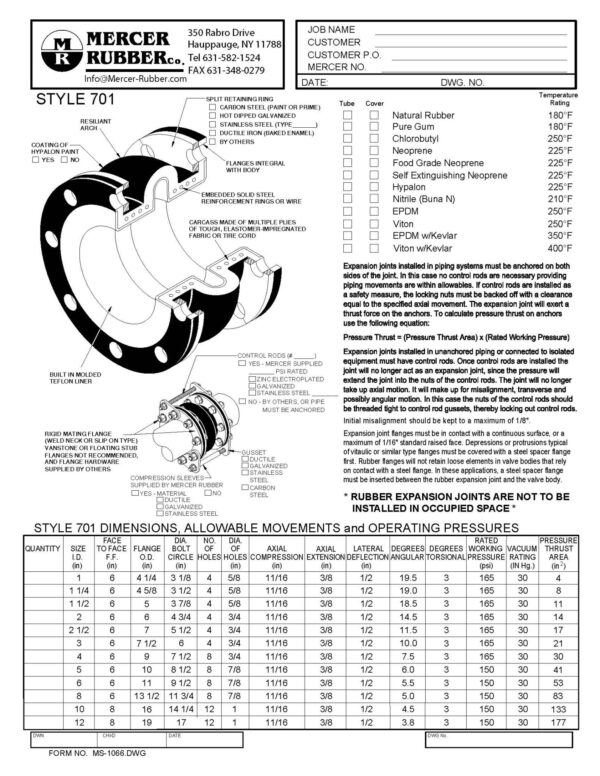 Style HT701 - Submittal