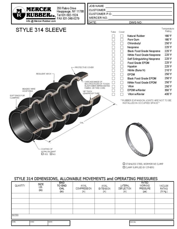 Style 314 - Submittal