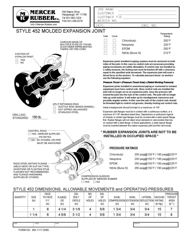 Style 452 - Submittal