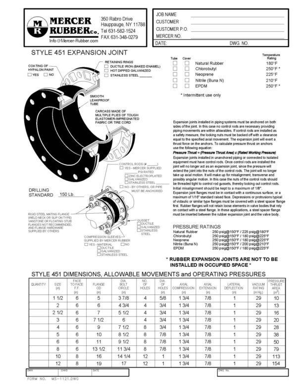 Style 451 - Submittal